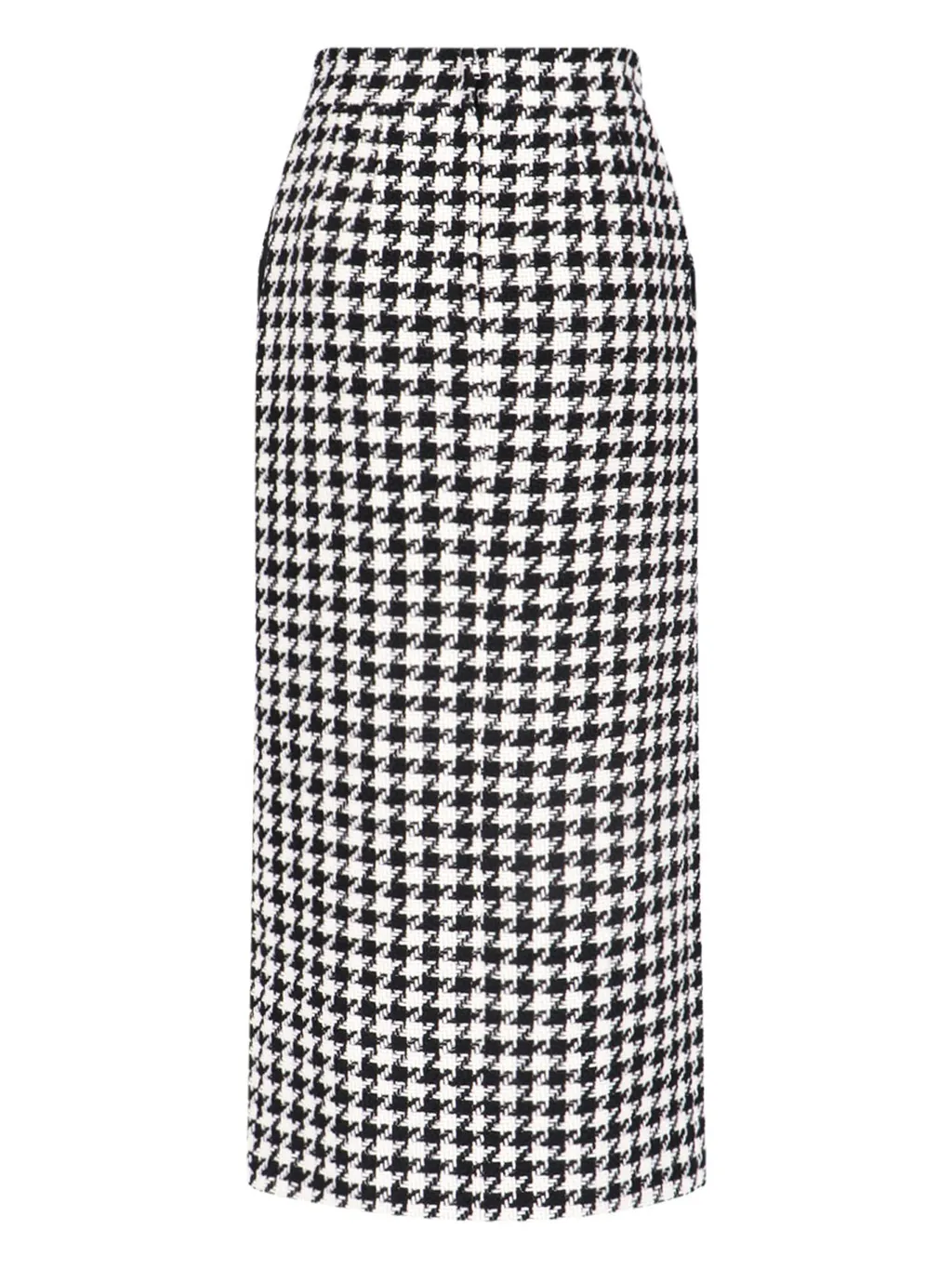Houndstooth Printed Midi Skirt