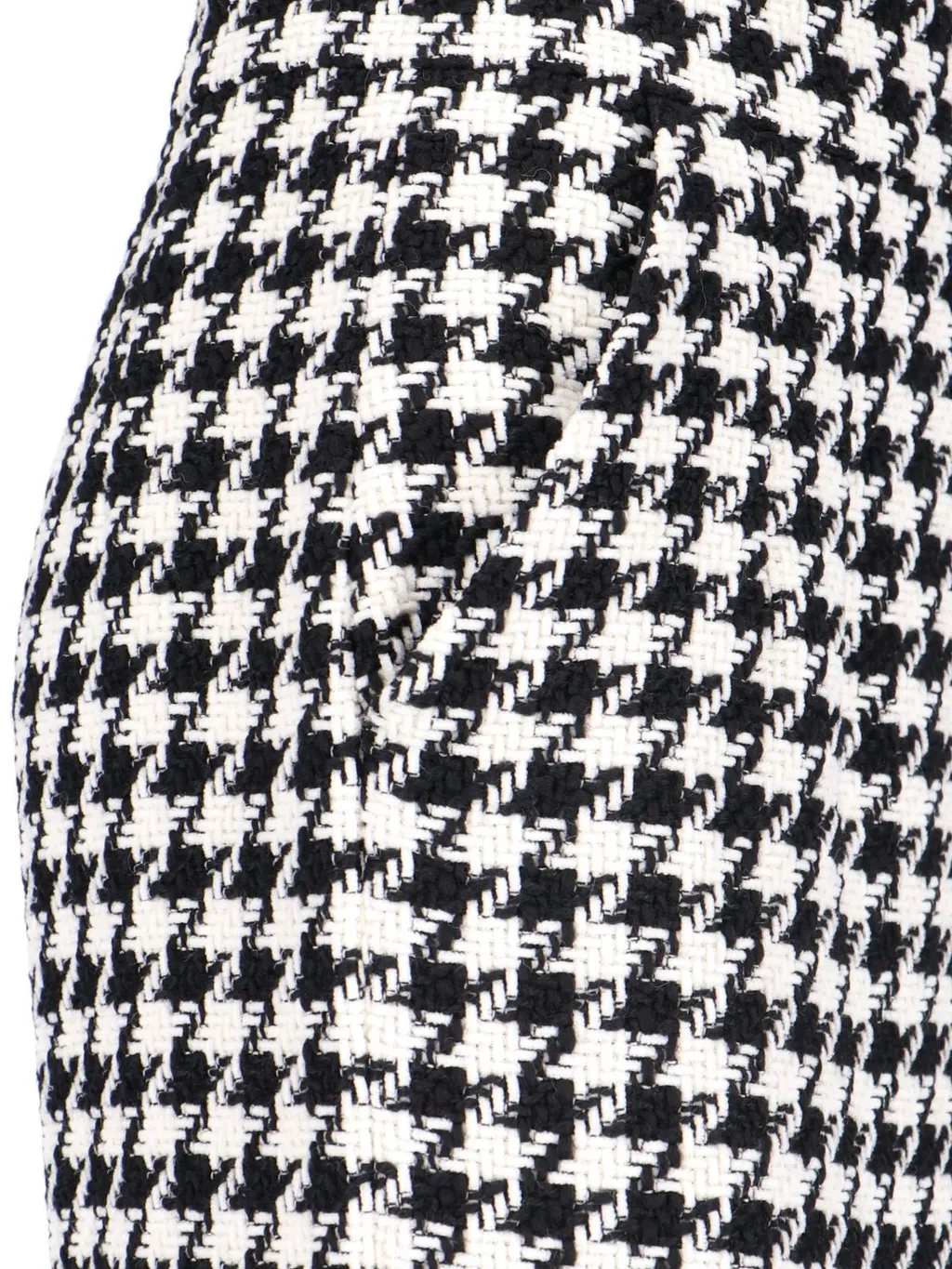 Houndstooth Printed Midi Skirt