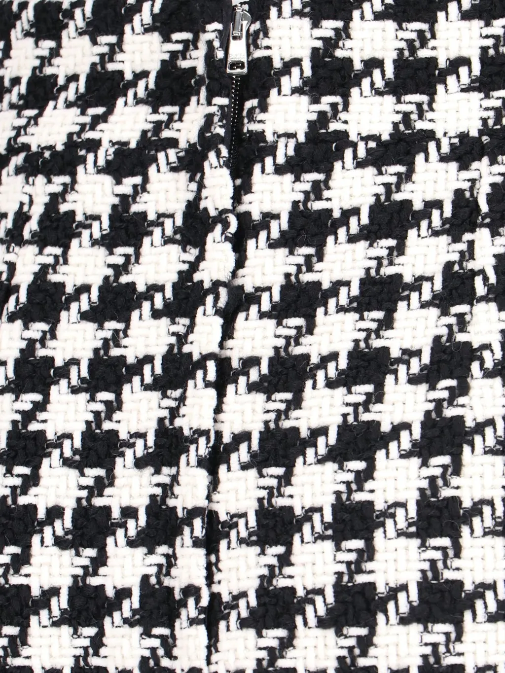 Houndstooth Printed Midi Skirt