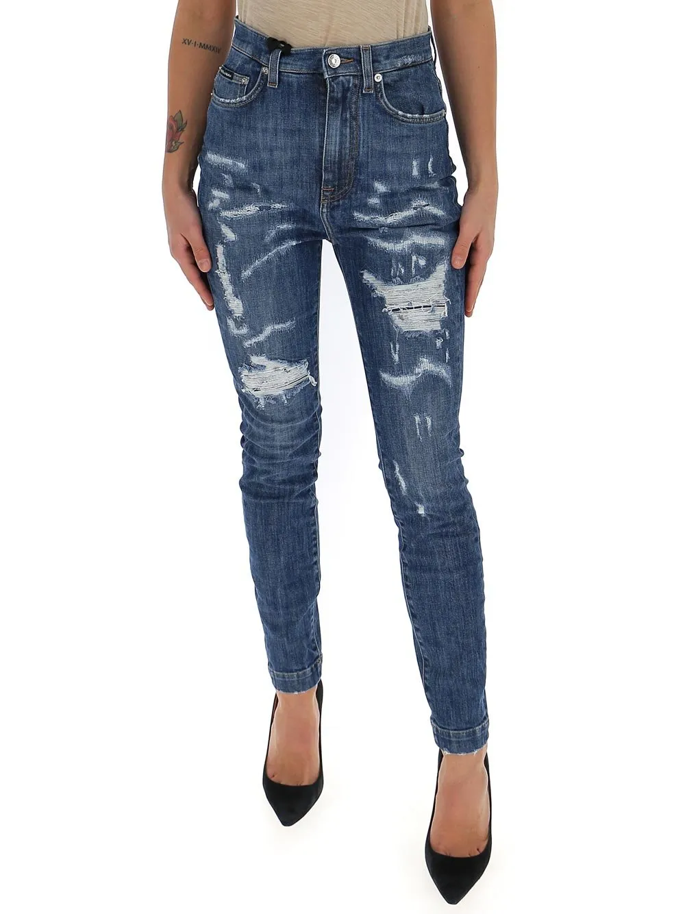 Distressed Skinny Jeans