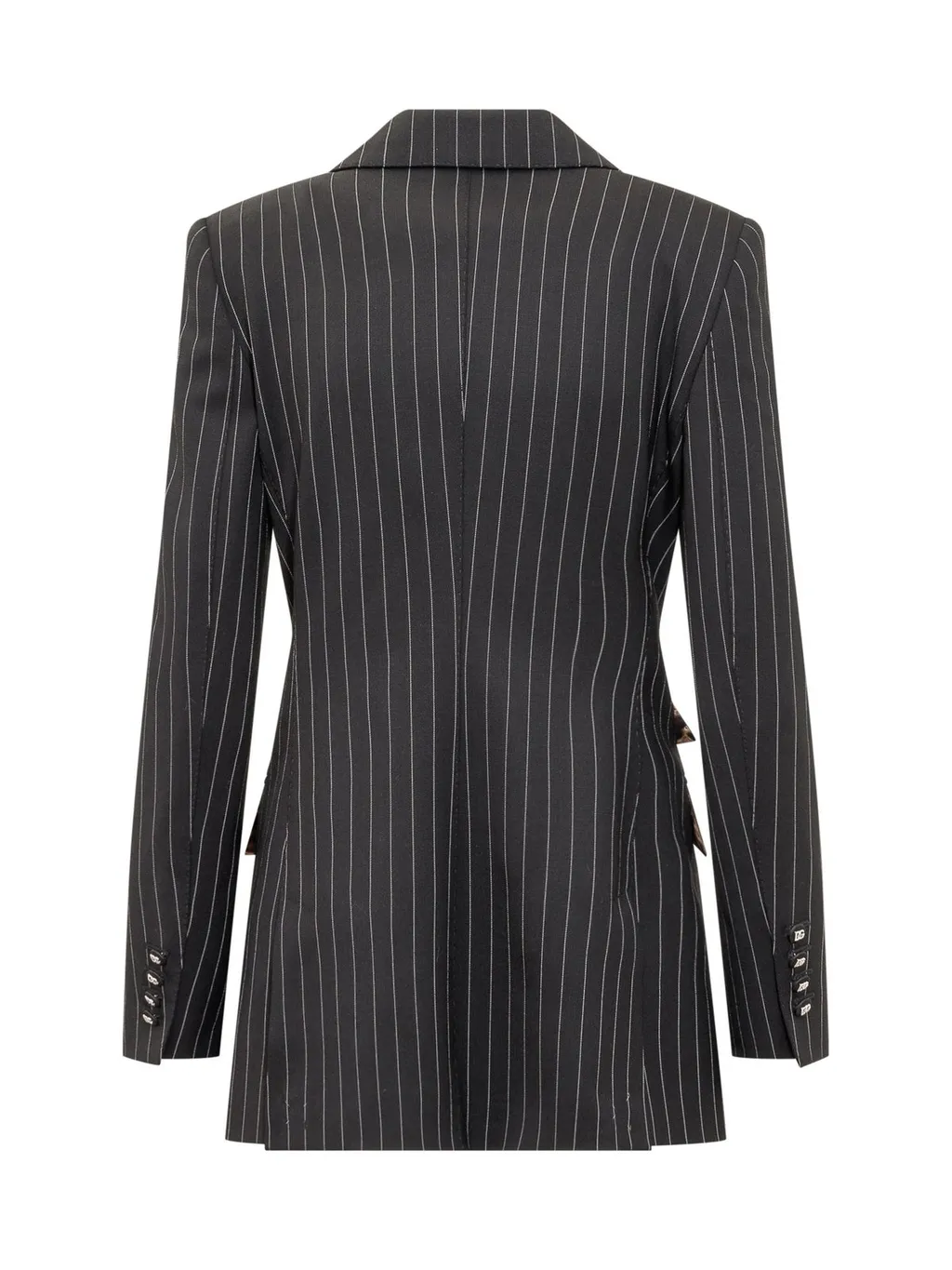 Striped Double-Breasted Tailored Blazer