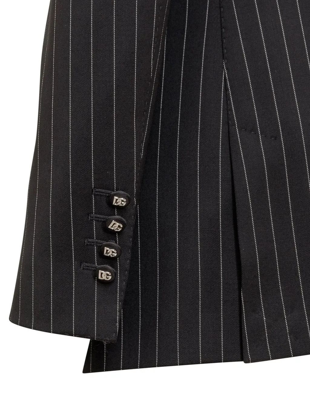 Striped Double-Breasted Tailored Blazer