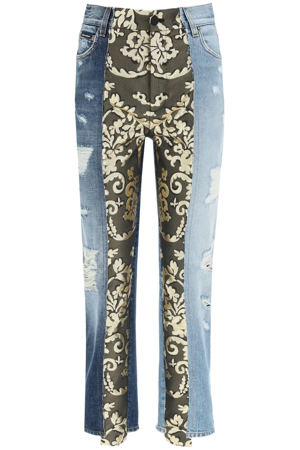 Patchwork Distressed Jeans