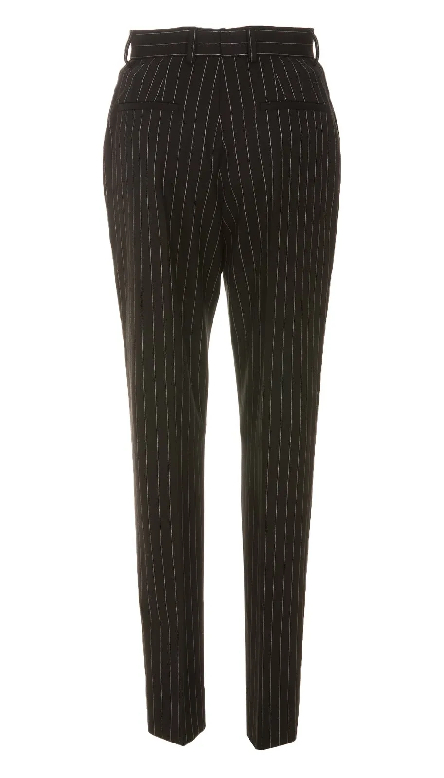 High-Waisted Pinstripe Twill Pants