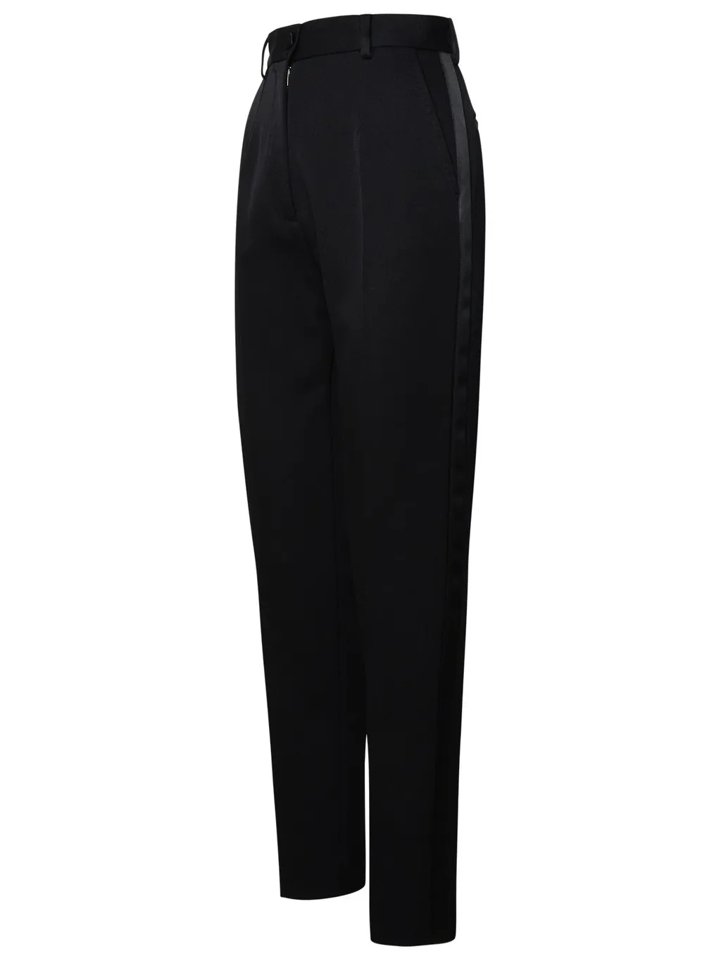 High-Waist Gabardine Cigarette Pants