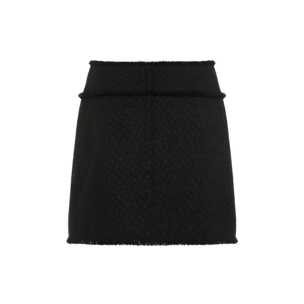 Raw-Cut Hem Mini Skirt