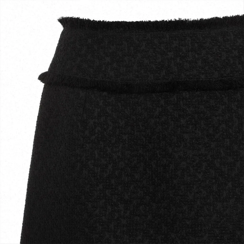 Raw-Cut Hem Mini Skirt