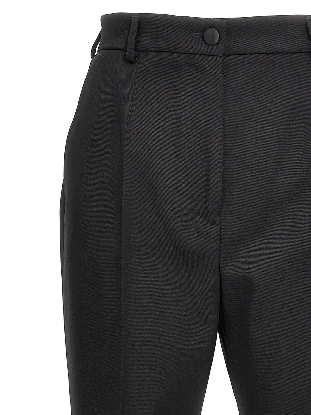 Turned-Up Hem Tailored Trousers