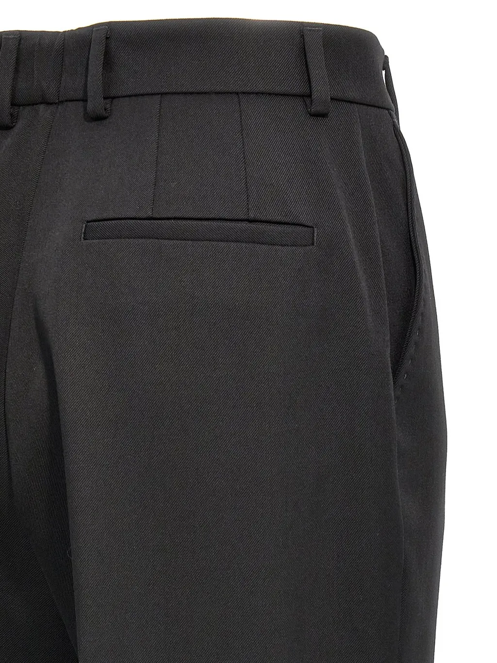 Turned-Up Hem Tailored Trousers