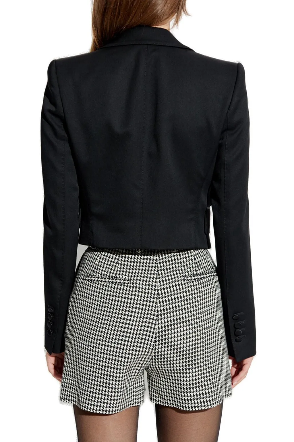 Cropped Gabardine Tuxedo Jacket