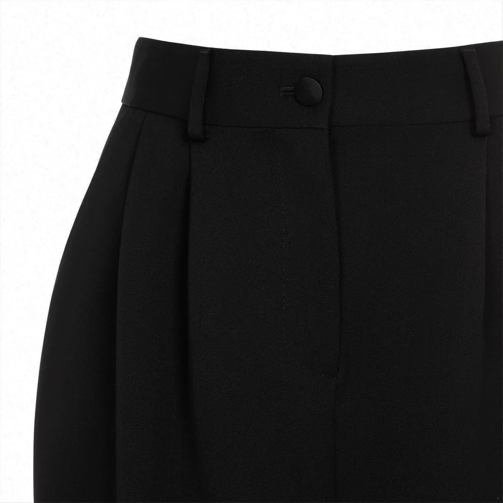 Calf-Length Tuxedo Pencil Skirt