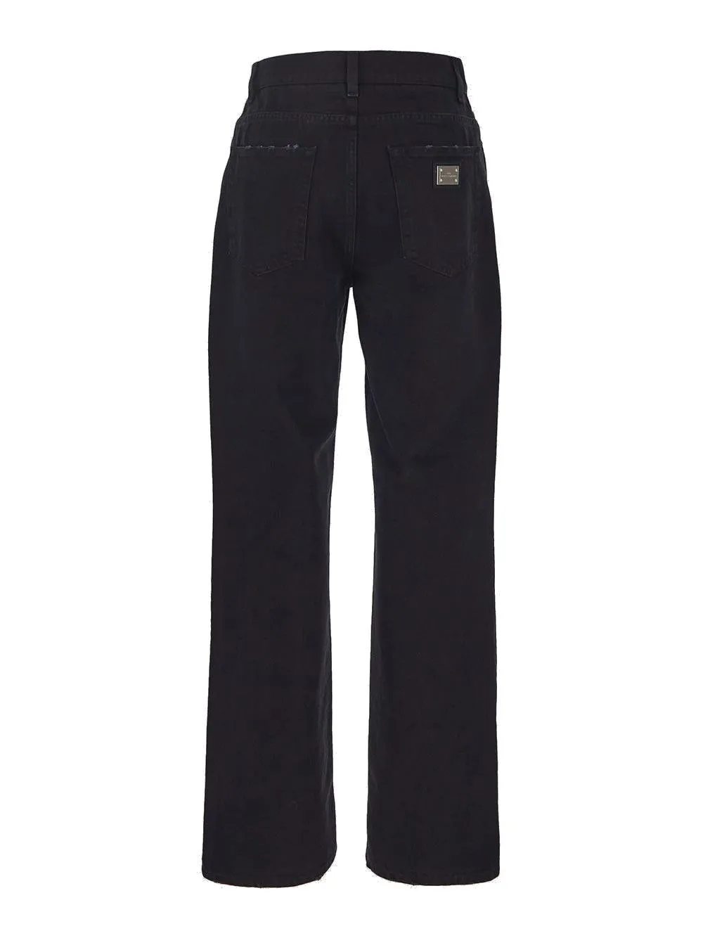 Logo Plaque Wide-Leg Jeans