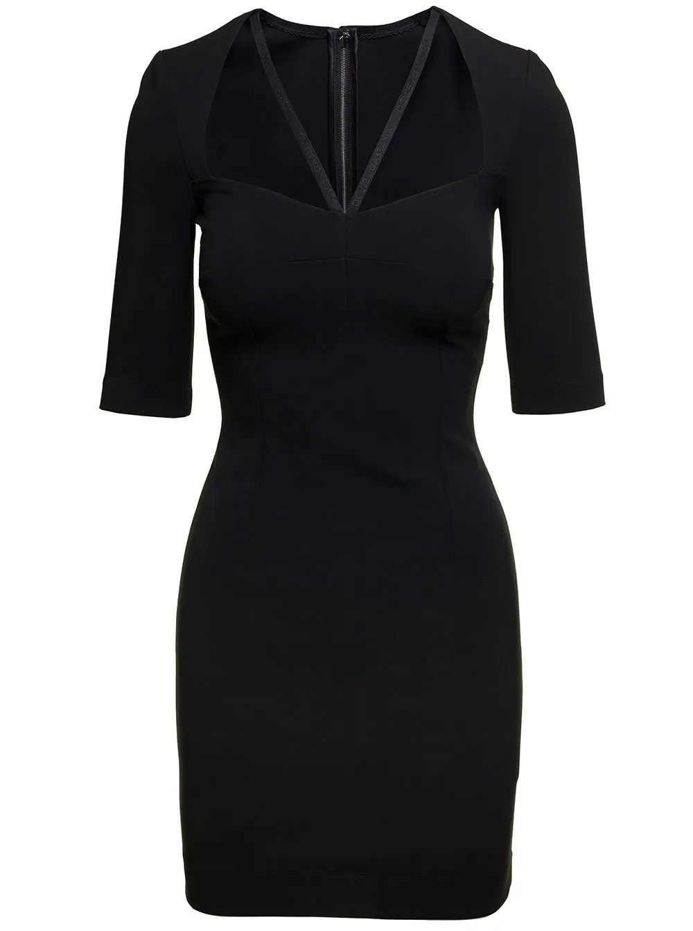 Short Sleeved V-Neck Mini Dress
