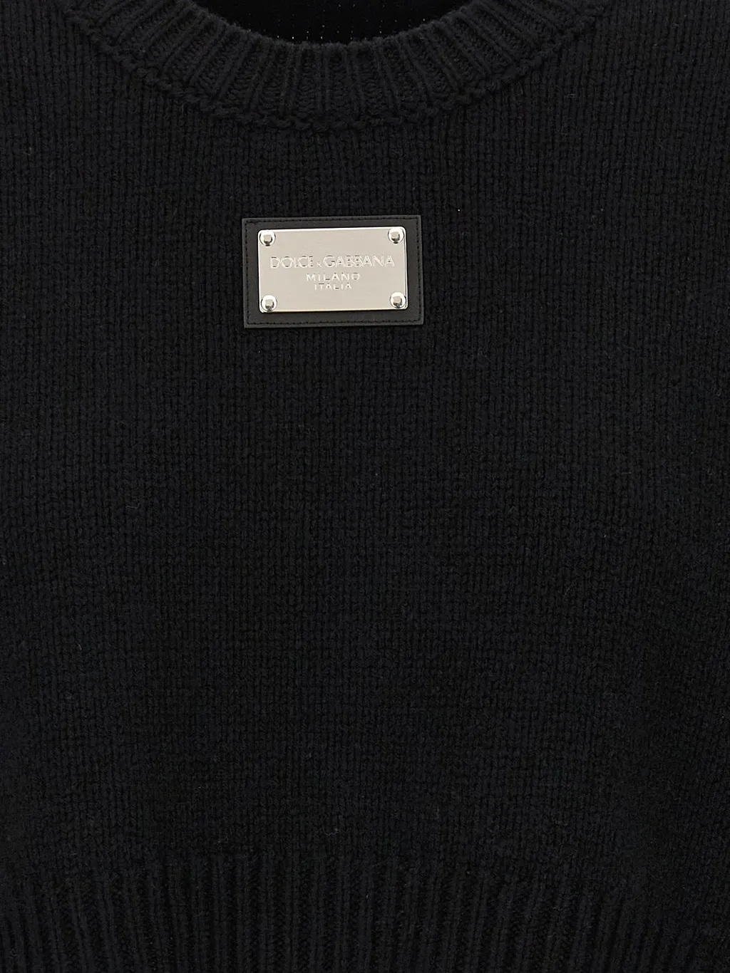 Logo Plaque Knitted Jumper