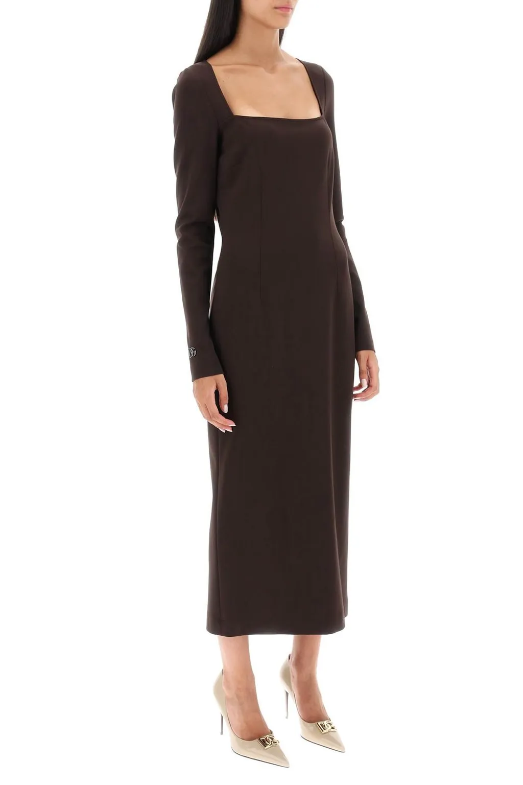 Square Neck Midi Dress