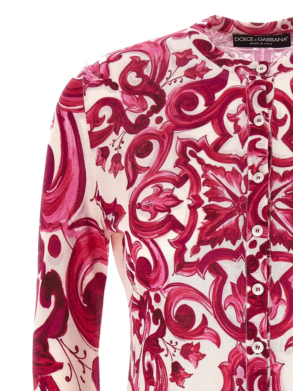 Majolica Print Button-Up Top