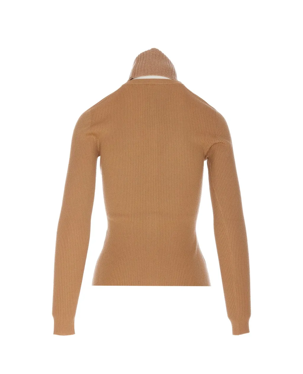 Button-Up Roll-Neck Cardigan