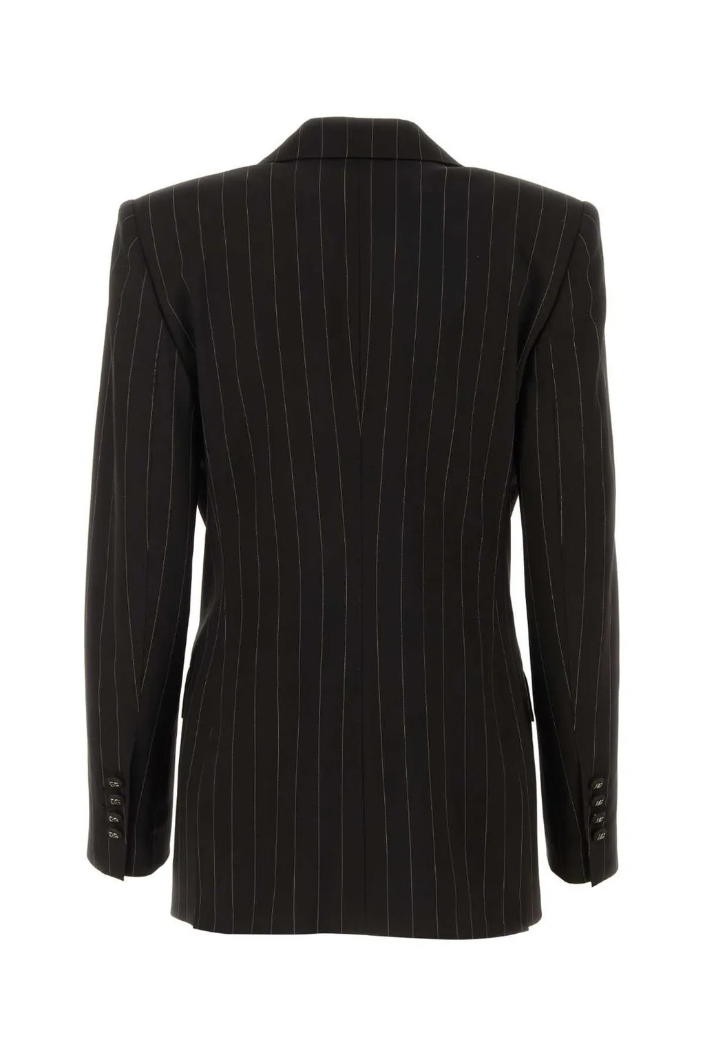 Single-Breasted Striped Tailored Blazer
