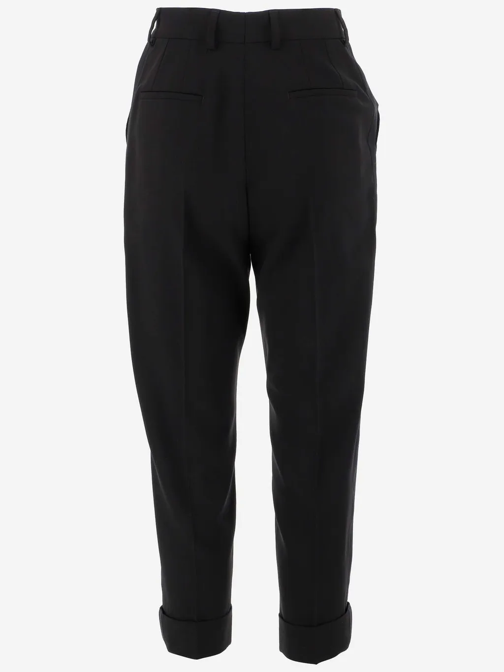 Cuffed Hem Tapered Trousers