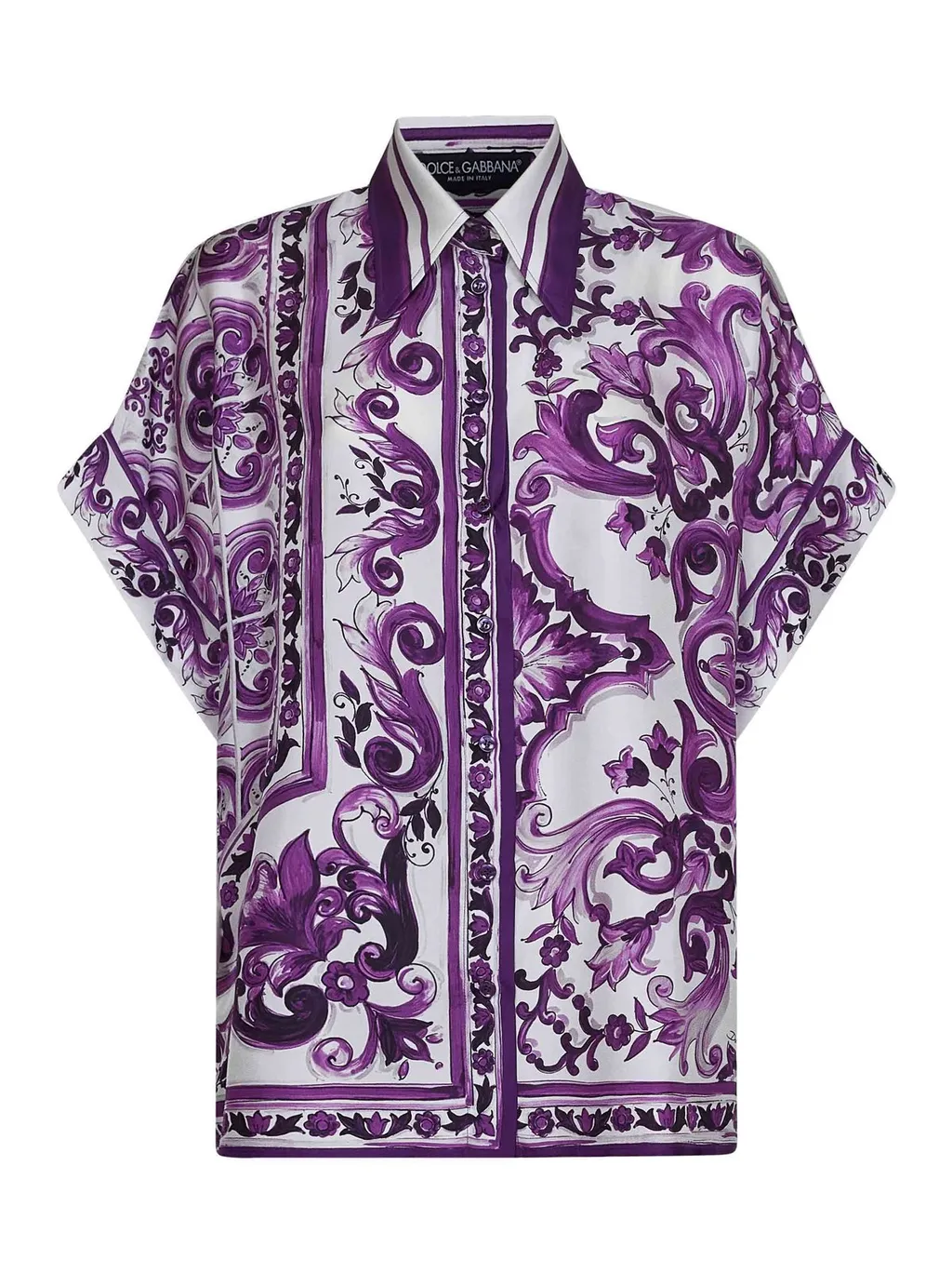 Maiolica Printed Straight Hem Shirt