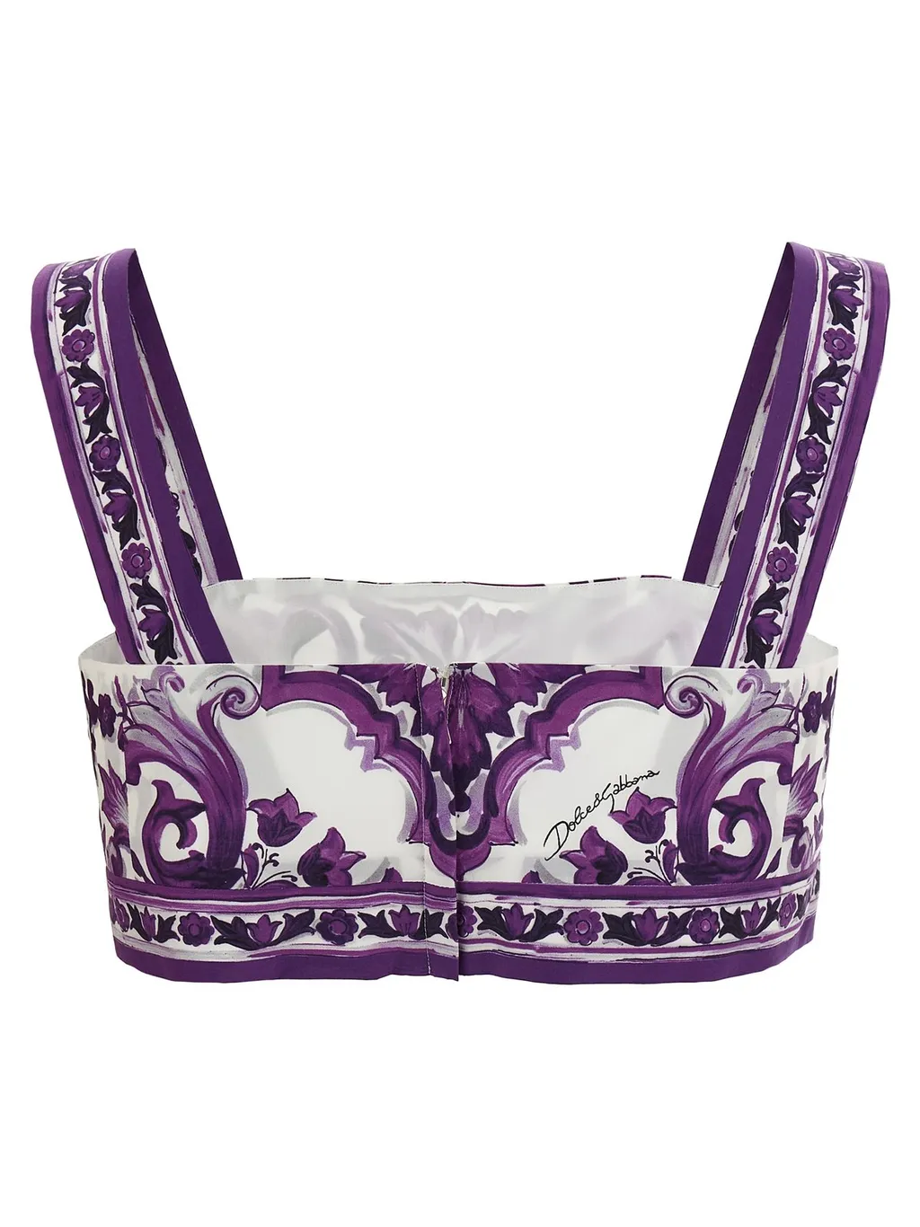 Majolica Printed Cropped Top