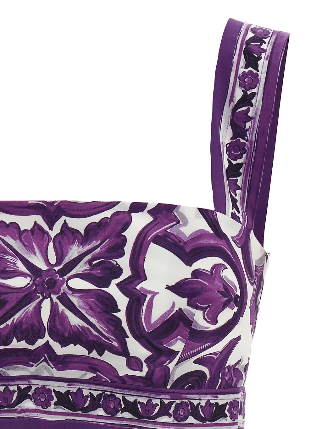 Majolica Printed Cropped Top