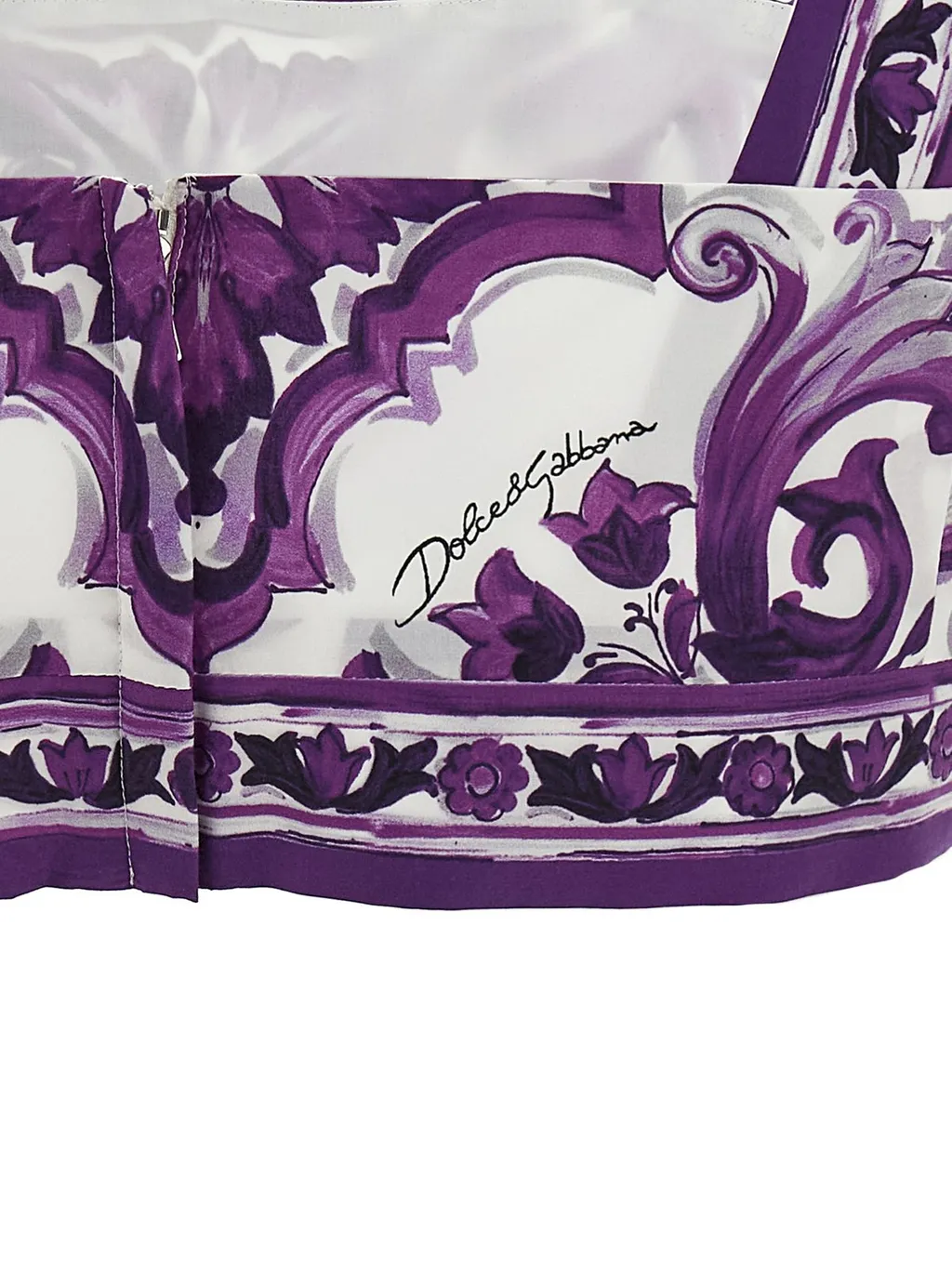 Majolica Printed Cropped Top