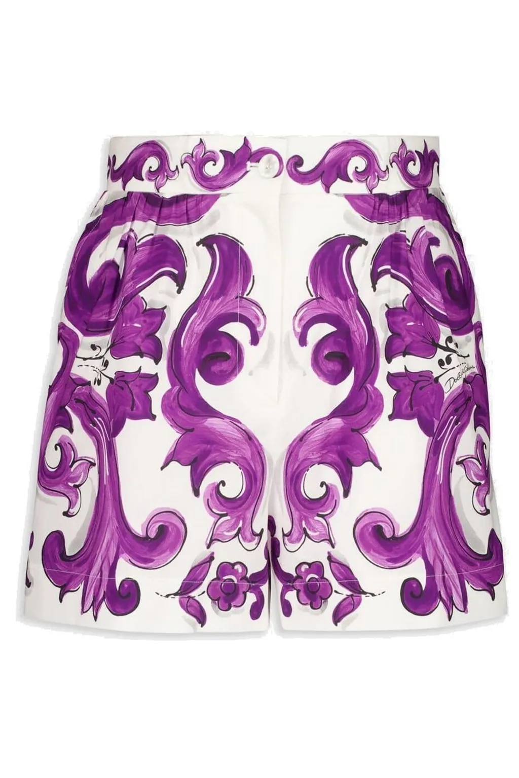 Allover Printed Satin Shorts