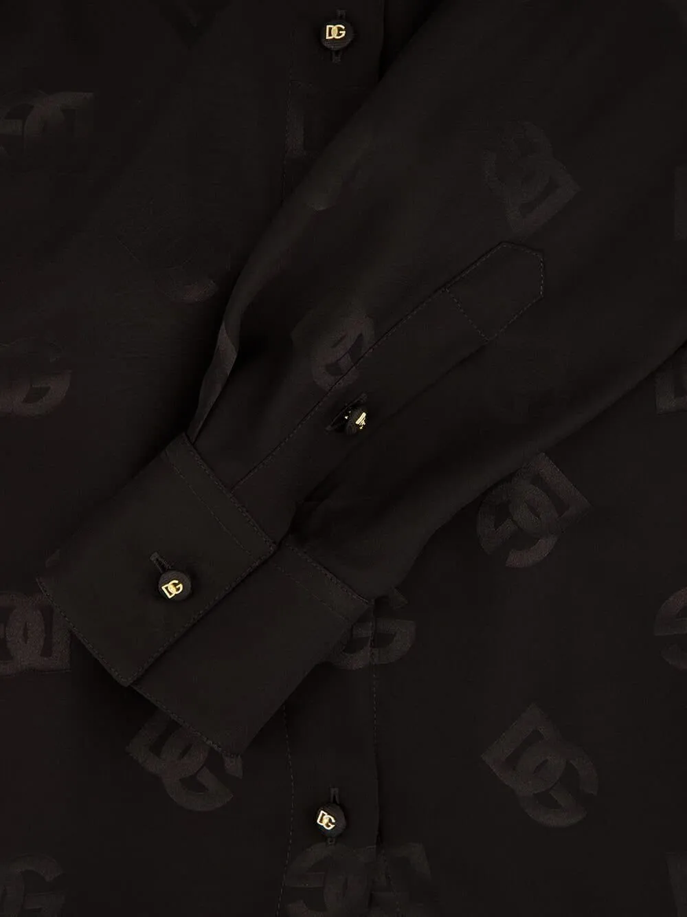 Dg Logo Jacquard Long-Sleeved Shirt