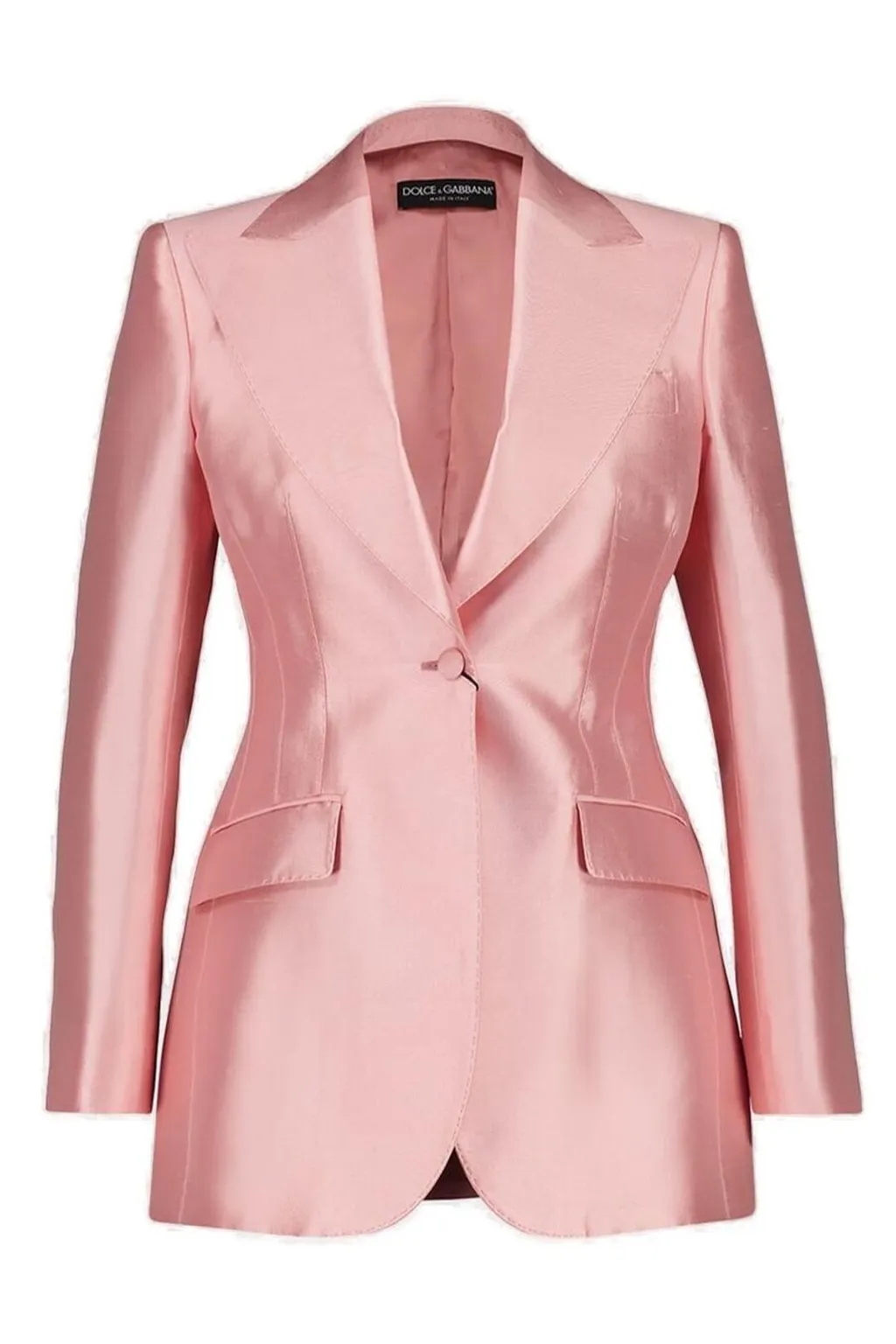 Single-Breasted Satin Jacket