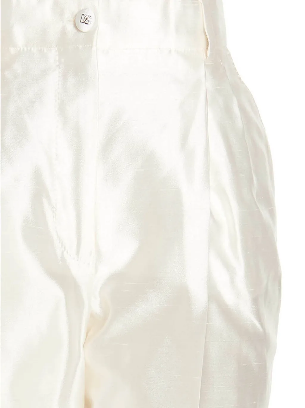 Dg Button High-Waisted Pencil Trousers