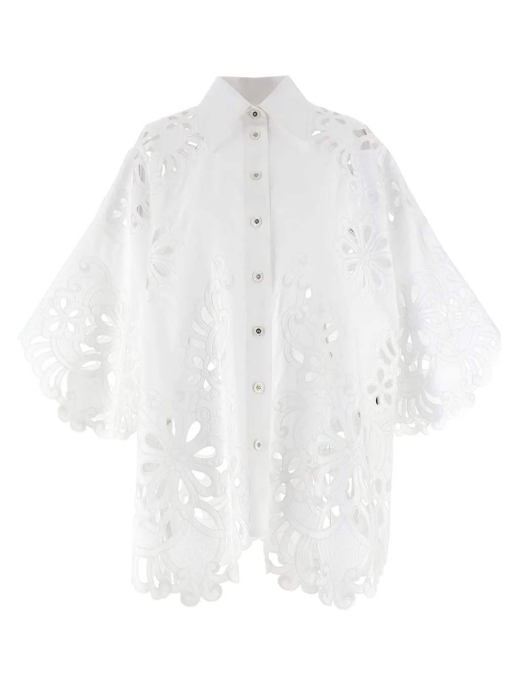 Cut-Out Embroidered Shirt
