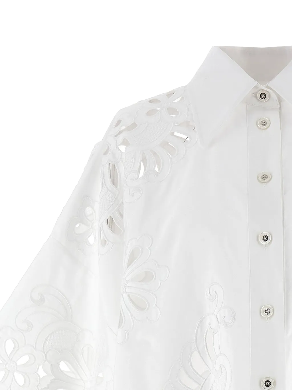 Cut-Out Embroidered Shirt