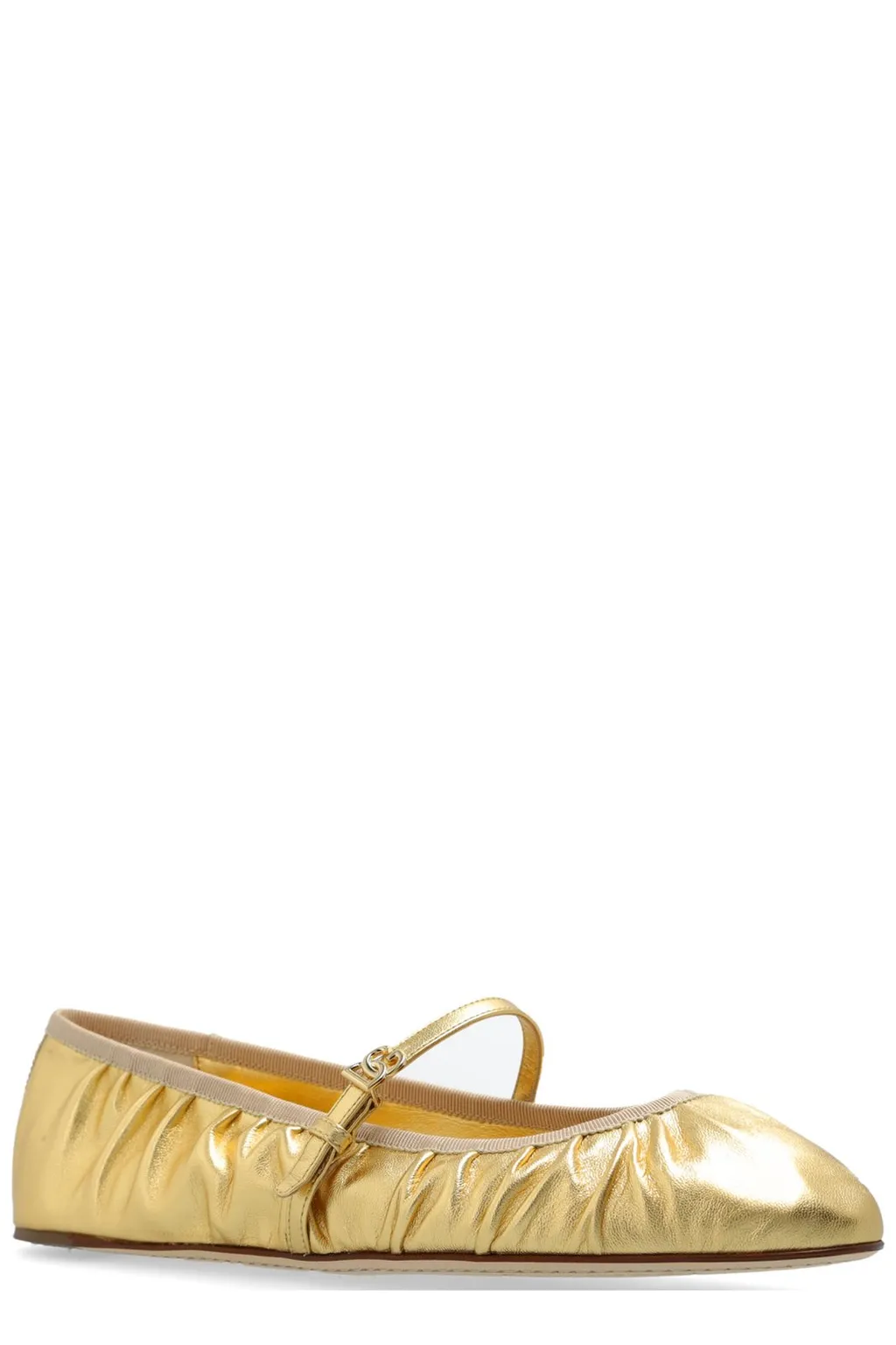 Dg Logo Plaque Ballet Flats