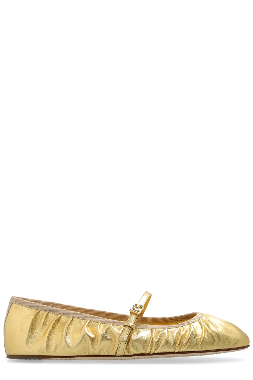 Dg Logo Plaque Ballet Flats