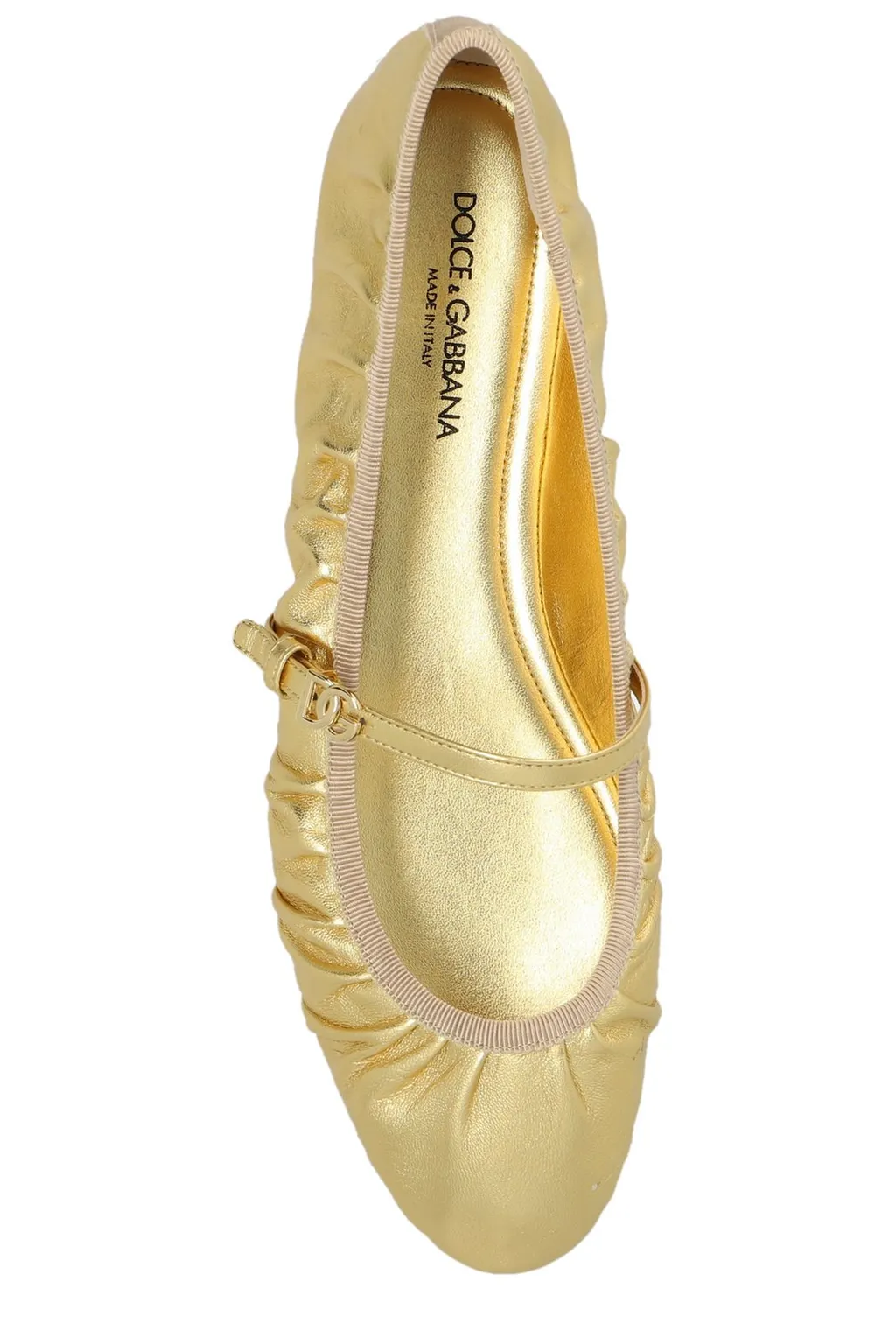 Dg Logo Plaque Ballet Flats
