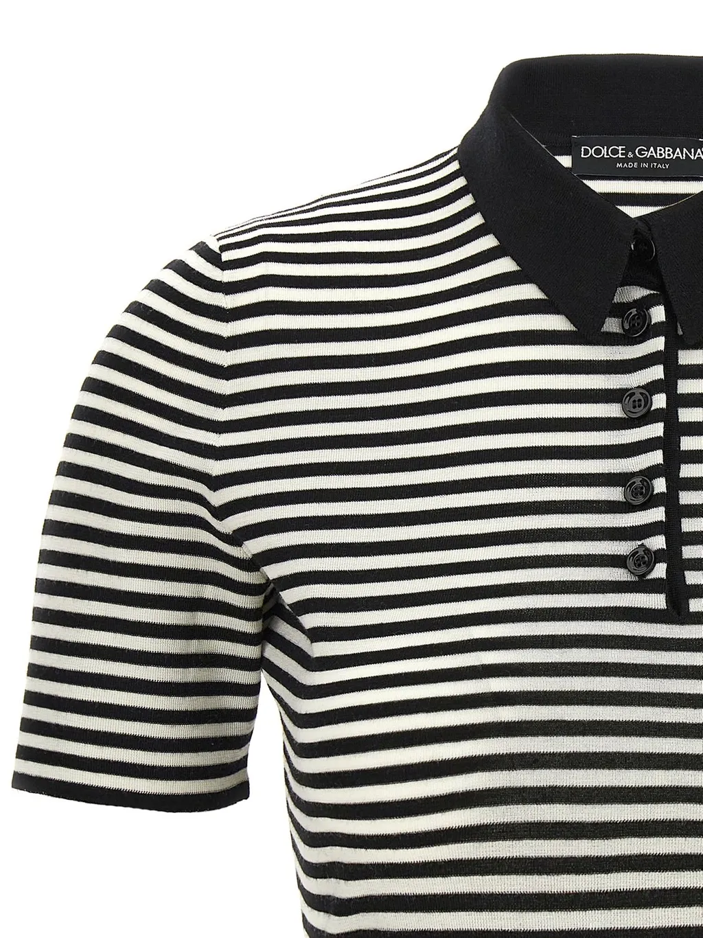 Striped Cropped Knitted Top