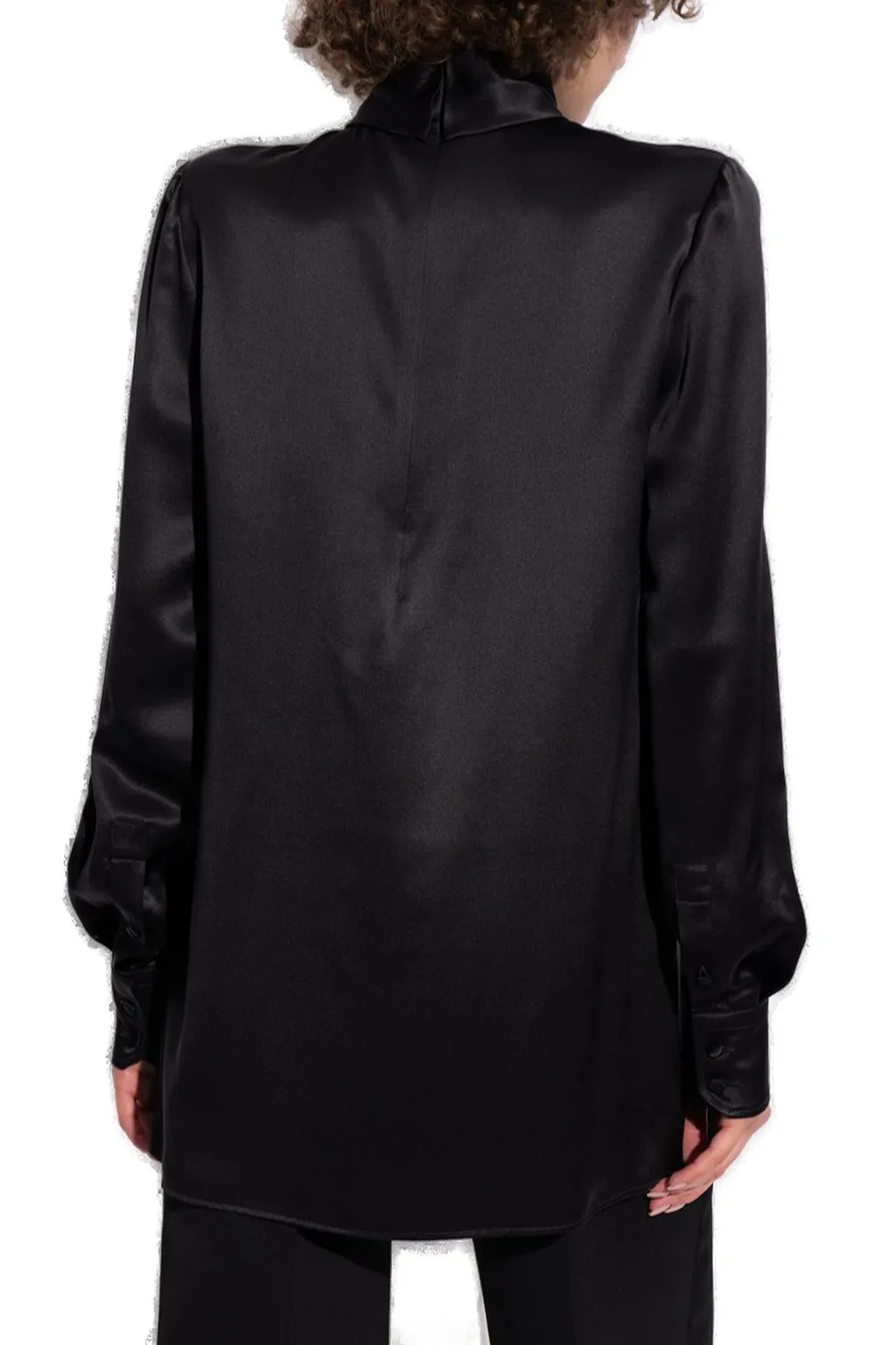 High Neck Satin Blouse