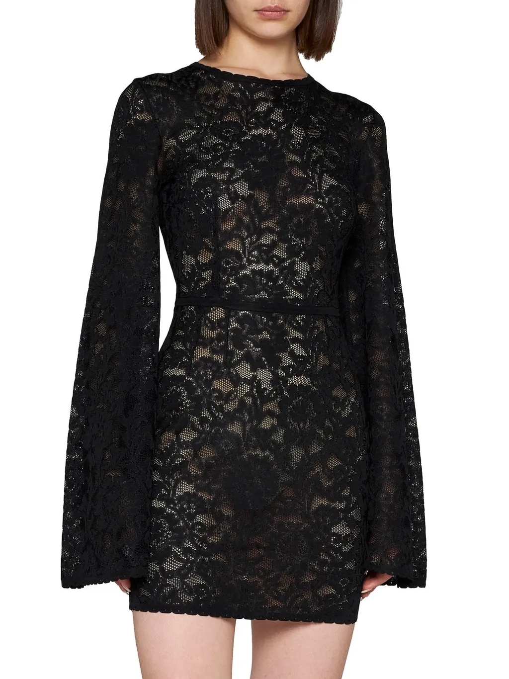 Long-Sleeved Lace Dress