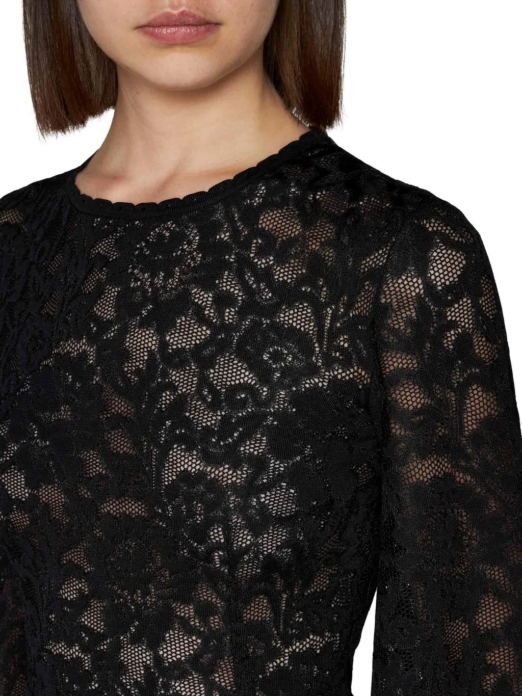 Long-Sleeved Lace Dress