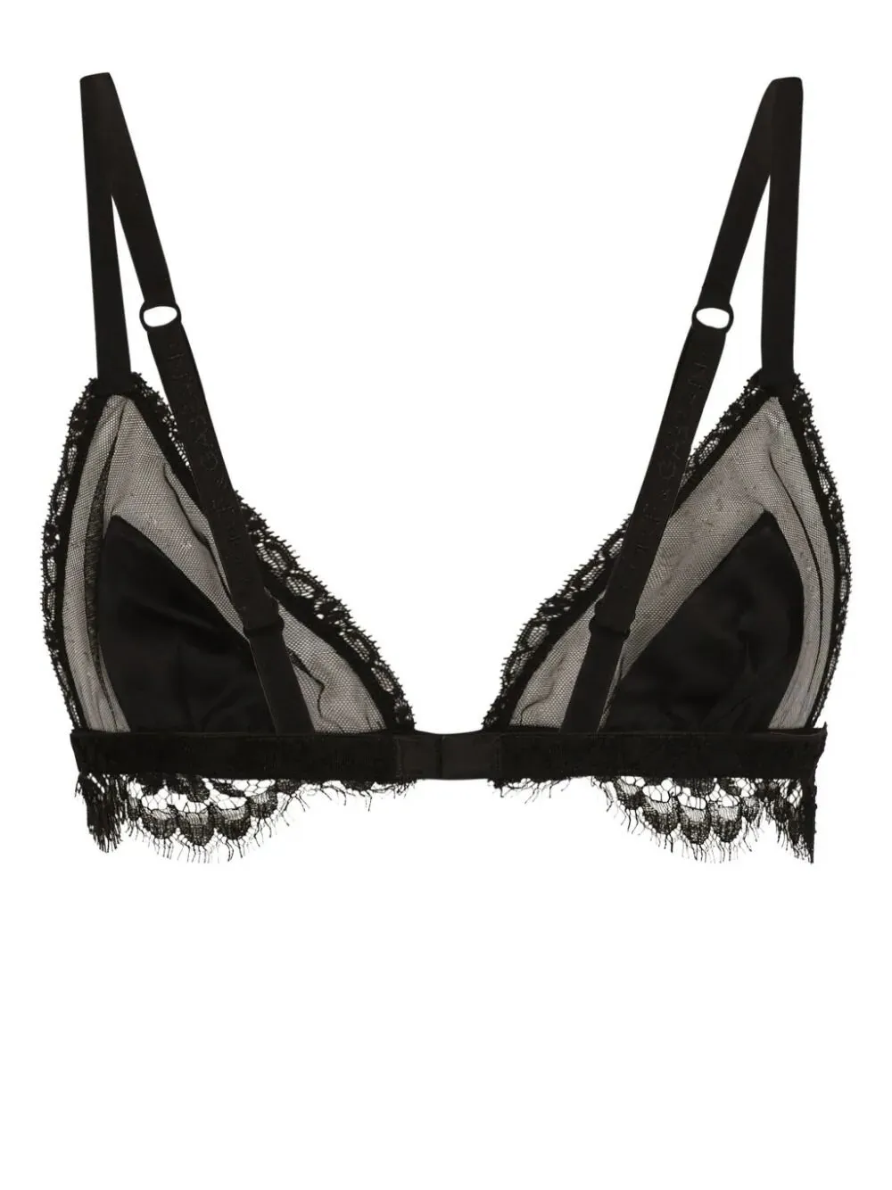 Lace-Detailed Triangle Cup Bra