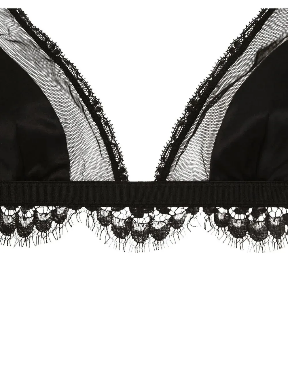 Lace-Detailed Triangle Cup Bra