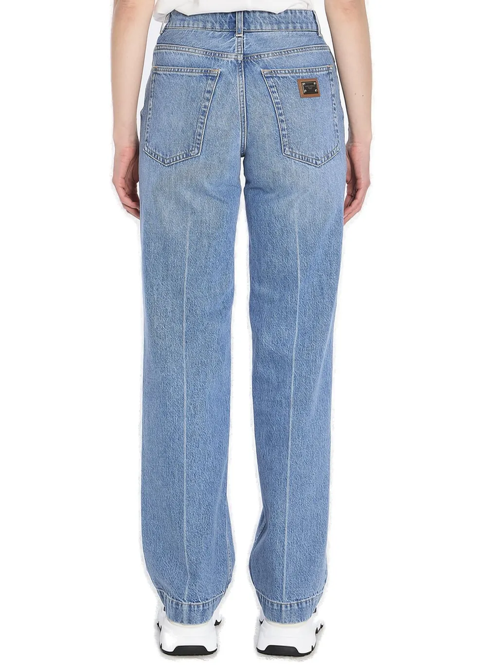 Pressed Pleat Loose Jeans