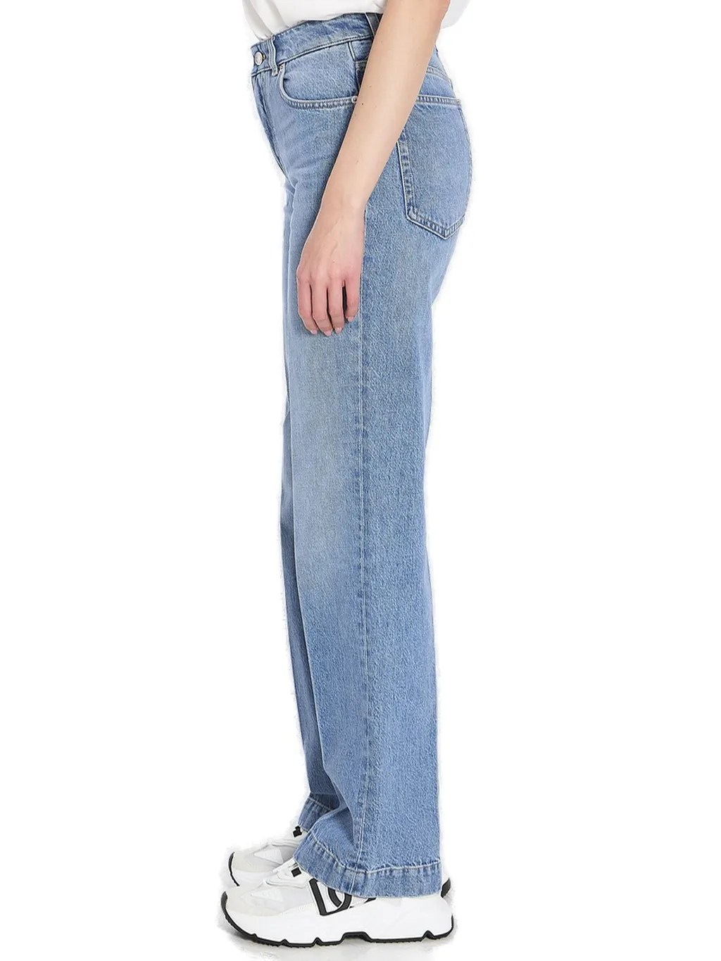 Pressed Pleat Loose Jeans