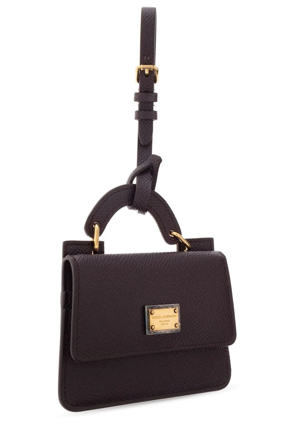 Textured Leather Mini Bag Wallet