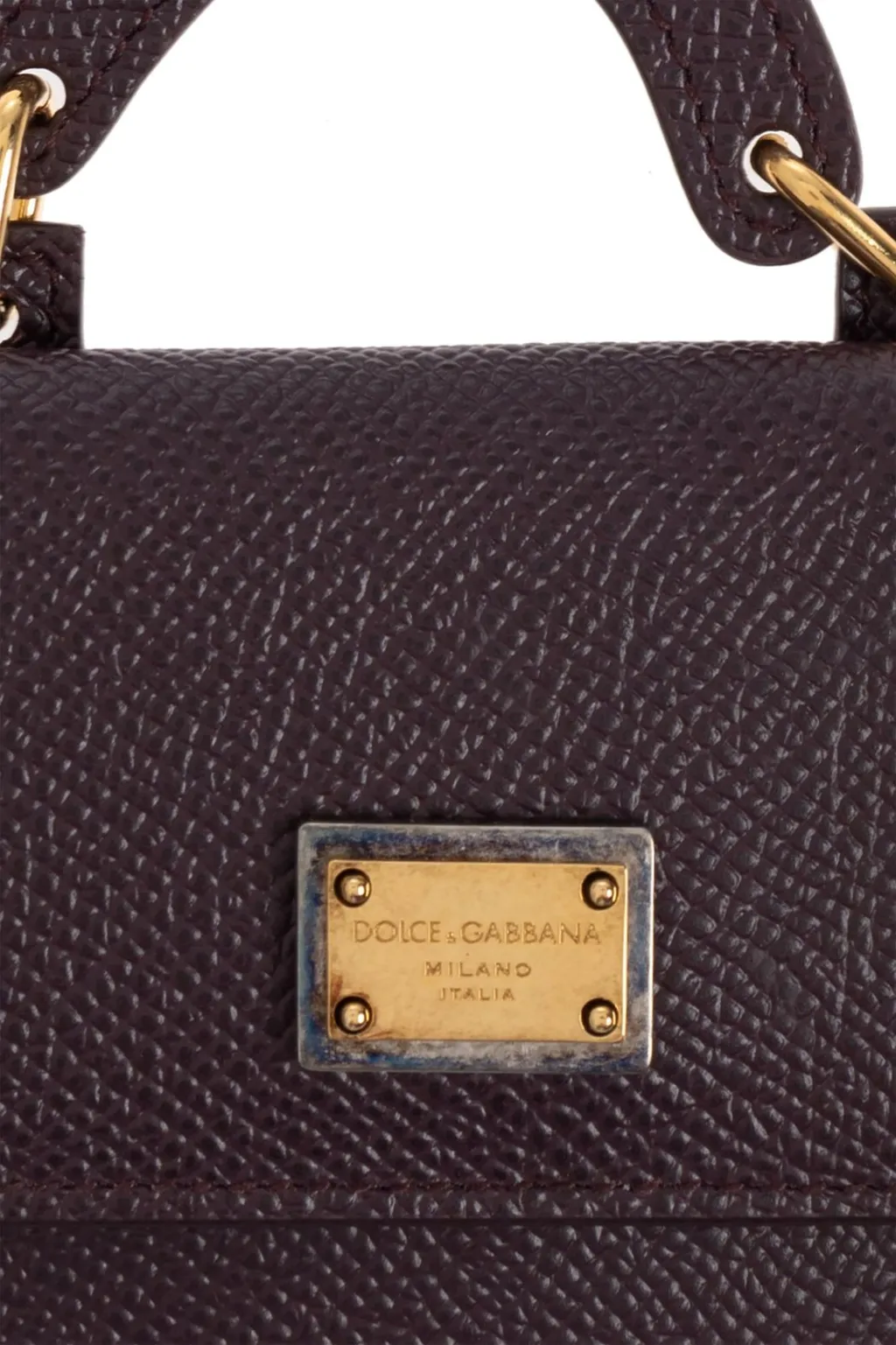 Textured Leather Mini Bag Wallet