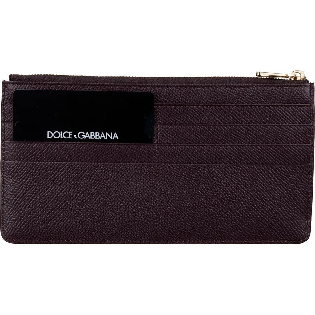 Logo Plaque Zipped Cardholder