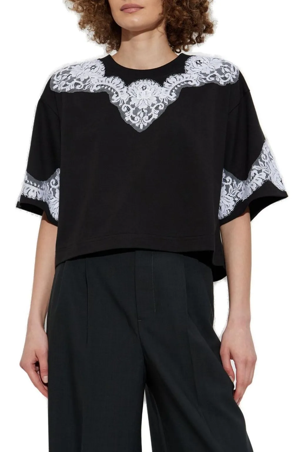 Lace Insert T-Shirt