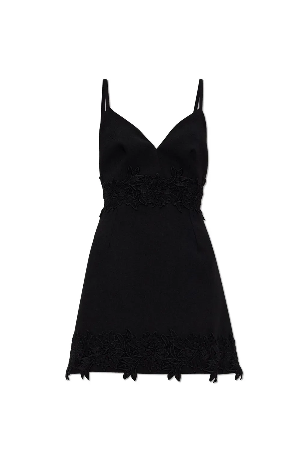 Floral Embroidered Mini Strap Dress