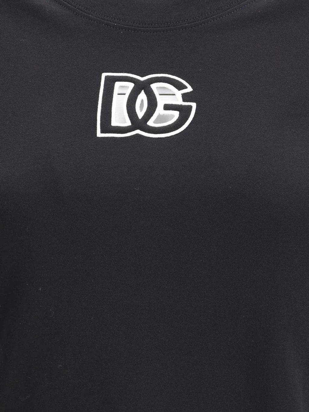 Dg Logo Patch Crewneck T-Shirt